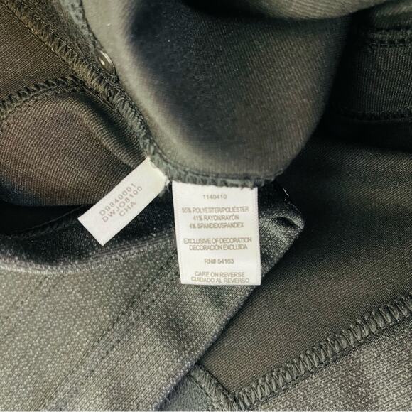 DKNY black faux leather stretchy high waisted skinny ankle pants XL - Picture 6 of 8